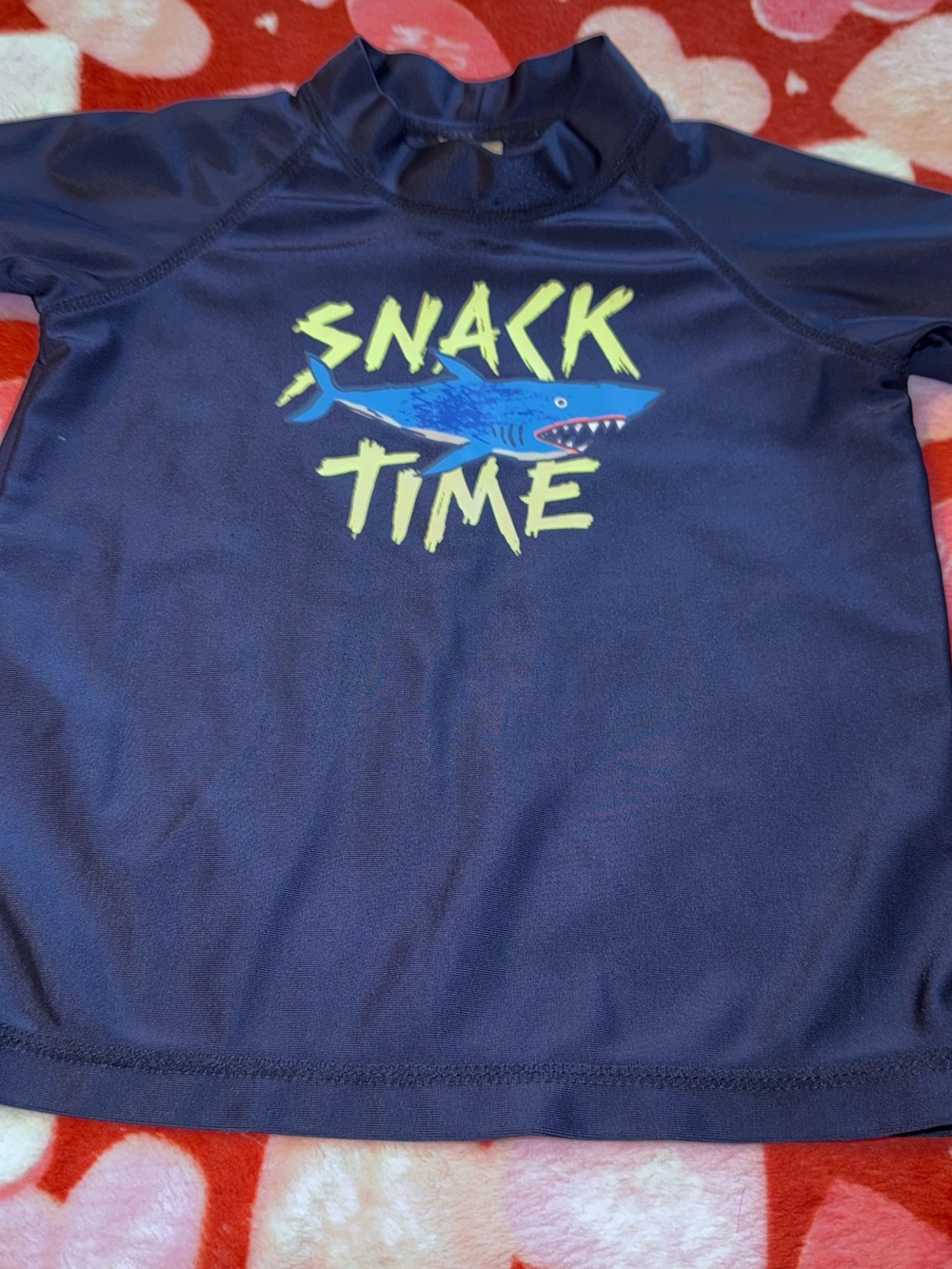 Oshkosh B’Gosh Baby Boys Size 24 months Rash Guard Swim Top Shark Snack Time